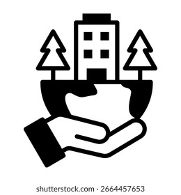 Ilustração de vetor de estilo misto de ícone ambiental
