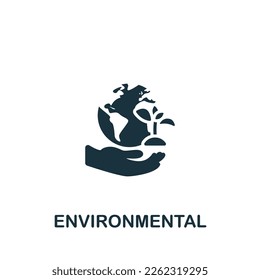 Environmental icon. Monochrome simple sign from engineering collection. Environmental icon for logo, templates, web design and infographics.