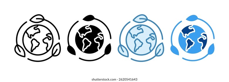 Environmental Icon Set Multiple Style Collection