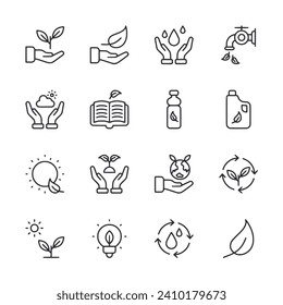 Environmental icon set vector illustration