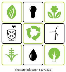 Environmental icon set. Vector illustration