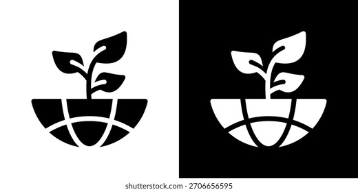 Ilustración vectorial de íconos ambientales. Diseño De Estilo Plano Creado Para Una Flexibilidad Creativa En Versiones Claras Y Oscuras.
