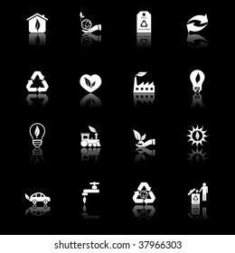 Environmental icons - black series