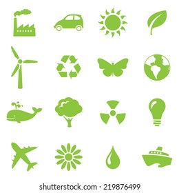 Environmental icons. Gradient free and easy to change color.