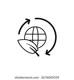 environmental icons. simple line vector