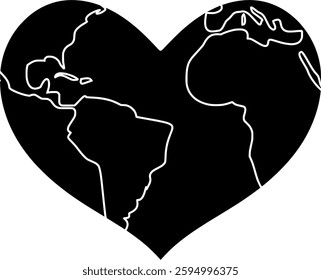 environmental illustration nature silhouette world logo green icon earth outline environment save eco ecology globe planet plant love day shape for vector graphic background