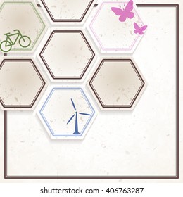 Environmental illustration on coarse paper  (eps10); jpg version also available