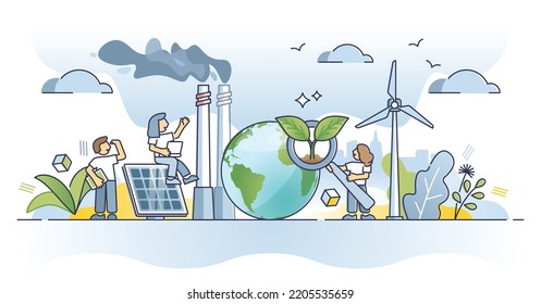 Evaluación del impacto ambiental o concepto de esquema de análisis de la naturaleza de la EIA. Examen de los efectos ecológicos con fuentes de energía alternativas en lugar de ilustración de vectores de contaminación por CO2. Examen e investigación.