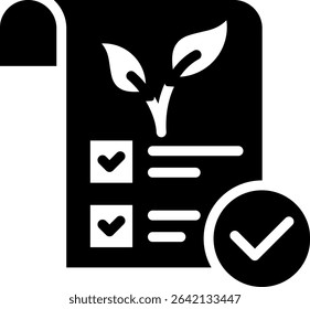 Environmental Impact Assessment Icon Glyph Vector Illustration