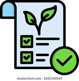 Environmental Impact Assessment Icon Lineal Color Vector Illustration