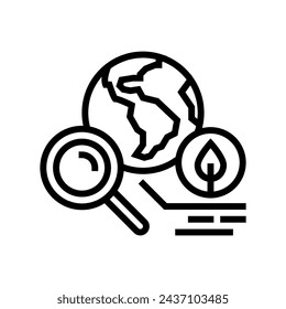 environmental impact assessments line icon vector. environmental impact assessments sign. isolated contour symbol black illustration