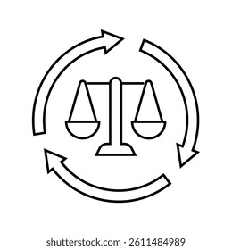 environmental impact assessments line icon vector. environmental impact assessments sign. isolated contour symbol black illustration
