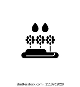 Environmental impact black icon concept. Environmental impact flat  vector symbol, sign, illustration.