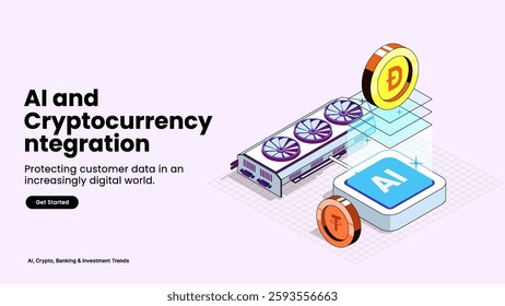 Environmental Impact of Crypto Mining – Balancing Blockchain Growth with Sustainability Illustrated with Mining Rigs, Green Energy, and Environmental Graphics | Tech and Eco-Friendly Design