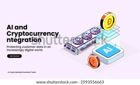 Environmental Impact of Crypto Mining – Balancing Blockchain Growth with Sustainability Illustrated with Mining Rigs, Green Energy, and Environmental Graphics | Tech and Eco-Friendly Design