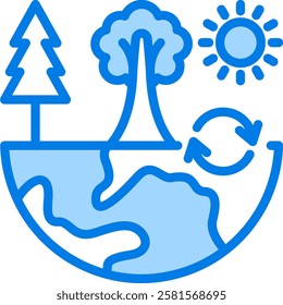 Environmental Impact Icon Element For Design