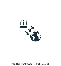 Environmental Impact icon. Monochrome simple Social Responsibility icon for templates, web design and infographics