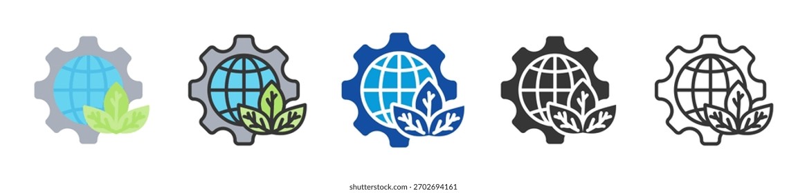 Conjunto de iconos de impacto ambiental Estilo múltiple Varias colecciones