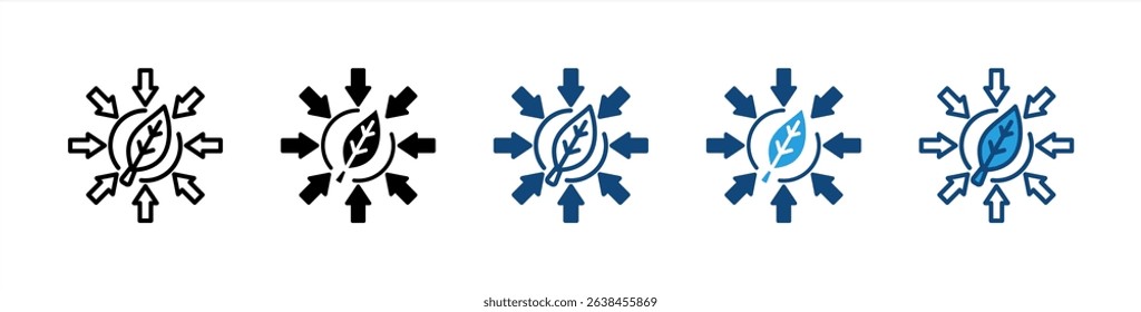 Environmental Impact icon sheet multiple style collection