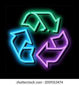 environmental industry icon neon light sign vector. Glowing bright icon environmental industry icon sign. transparent symbol illustration