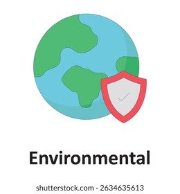 Seguro ambiental :Icono de Vector que puede modificarse o editarse fácilmente

