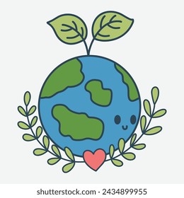 Environmental Issue World Cute Hand Drawn