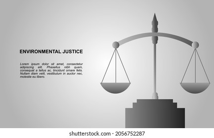 Environmental Justice Illustration With Scales