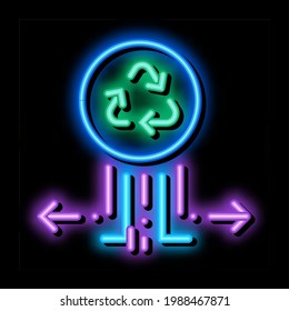 la popularidad del etiquetado ambiental neon light sign vector. Icono brillante signo de popularidad del etiquetado ambiental. ilustración de símbolo transparente