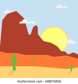 Environmental landscape desert in the background
