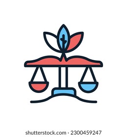 Environmental law icon in vector. Illustration