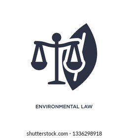 environmental law isolated icon. Simple element illustration from law and justice concept. environmental law editable logo symbol design on white background. Can be use for web and mobile.