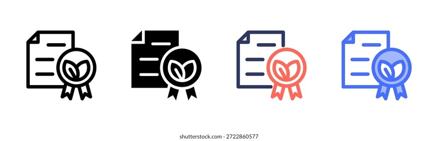 Conjunto de iconos de estilo múltiple de ley ambiental