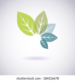 Environmental leaves icon. Vector eco icon
