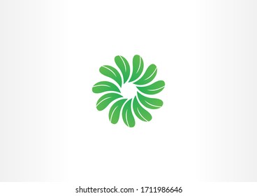 Environmental Leaves Icon Vector Symbol