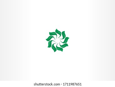 Environmental leaves vector logo design template