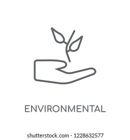 Environmental linear icon. Modern outline Environmental logo concept on white background from Smarthome collection. Suitable for use on web apps, mobile apps and print media.
