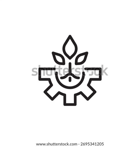 Environmental management icon symbolizing the integration of nature and industry, representing modern sustainability systems, specialized ecological policy, and operational environmental stewardship.