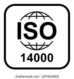 Environmental Management. Standard quality symbol. Vector button sign isolated on white background .