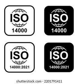  Environmental Management. Standard quality symbol. Vector button sign isolated on white background .
