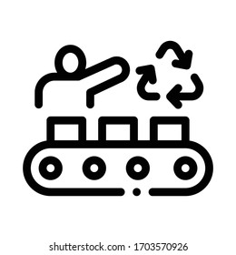 environmental manual industry icon vector. environmental manual industry sign. isolated contour symbol illustration