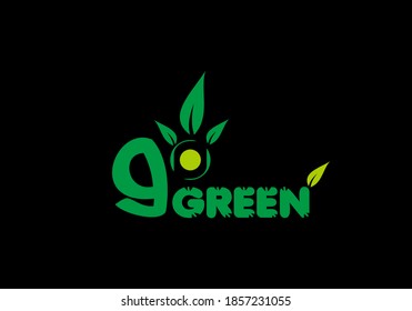 environmental message go green vector logo