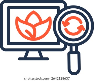Environmental Monitoring Icon Color Line Vector Illustration