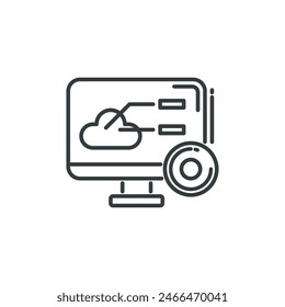 Environmental monitoring icon, vector illustration