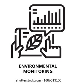 Environmental Monitoring Icon For Website, Application, Printing, Document, Poster Design, Etc.