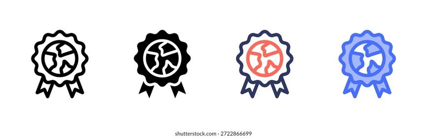 Conjunto de iconos de estilo múltiple ambiental