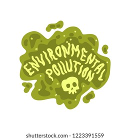 Environmental pollution, ecological situation design element, pollution of nature vector Illustration on a white background