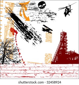 environmental pollution grunge vector