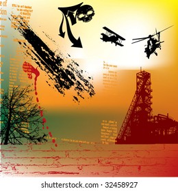 environmental pollution grunge vector