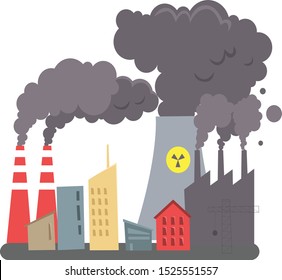 Environmental Pollution Infographic Air Ecology Problem Stock Vector ...