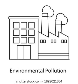 
Environmental pollution outline icon, impurity 